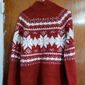 Fair Isle Mock Neck Sweater